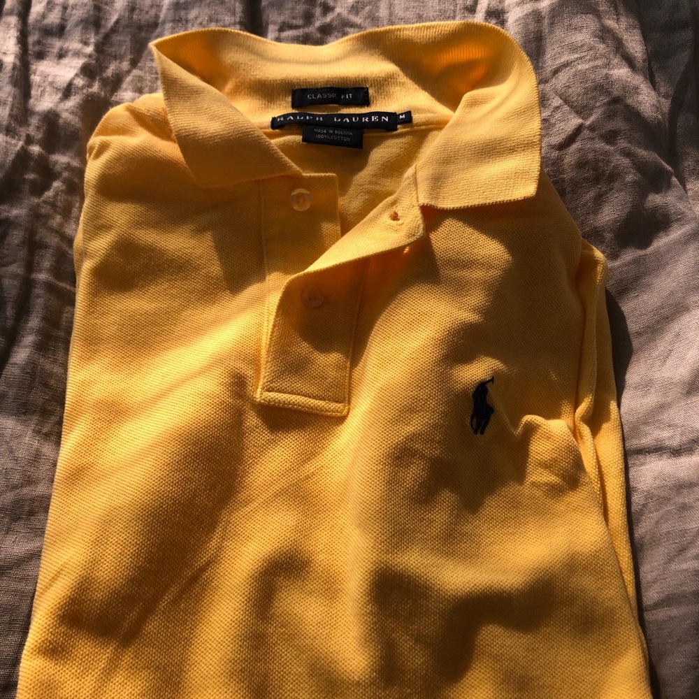 Yellow polo size med